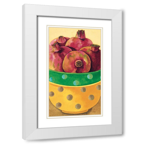 Pomegranate White Modern Wood Framed Art Print with Double Matting by Unknown