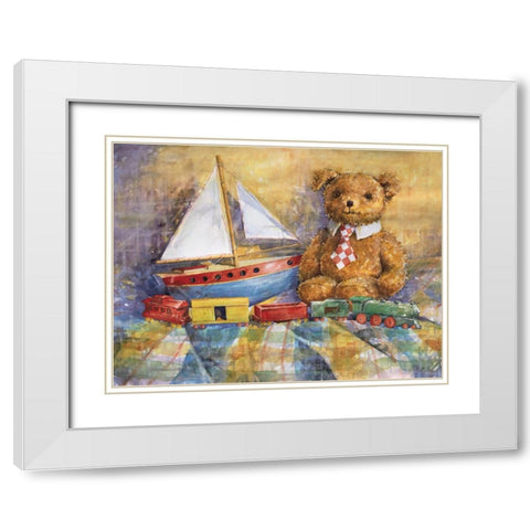 Teddy White Modern Wood Framed Art Print with Double Matting by Unknown
