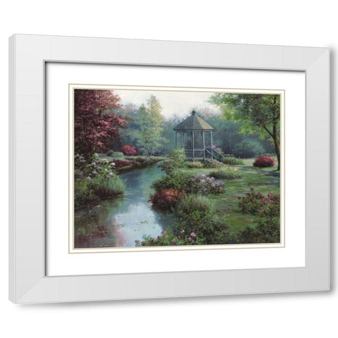 Gazebo White Modern Wood Framed Art Print with Double Matting by Unknown