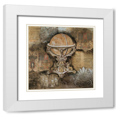 The World II White Modern Wood Framed Art Print with Double Matting by Unknown