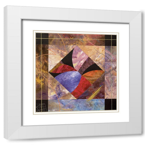 sail Abstract White Modern Wood Framed Art Print with Double Matting by Unknown
