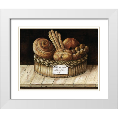 Bread II White Modern Wood Framed Art Print with Double Matting by Unknown
