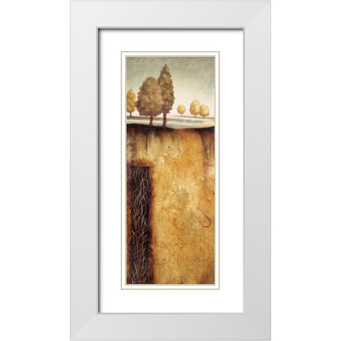Golden Roots Panem II White Modern Wood Framed Art Print with Double Matting by Unknown