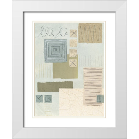 Scribble Abstract I White Modern Wood Framed Art Print with Double Matting by Unknown