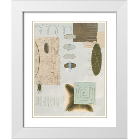Scribble Abstract II White Modern Wood Framed Art Print with Double Matting by Unknown