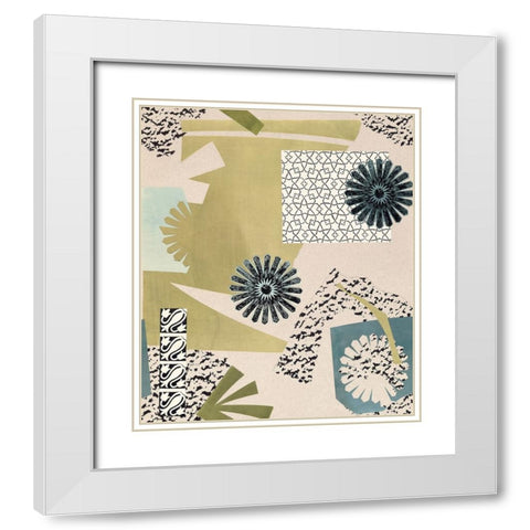Tile Abstract III White Modern Wood Framed Art Print with Double Matting by Unknown