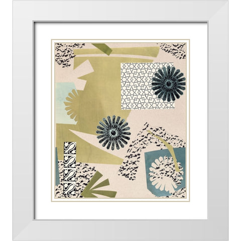Tile Abstract III White Modern Wood Framed Art Print with Double Matting by Unknown