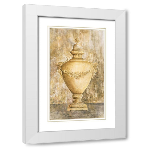 Greek Vase I White Modern Wood Framed Art Print with Double Matting by Unknown