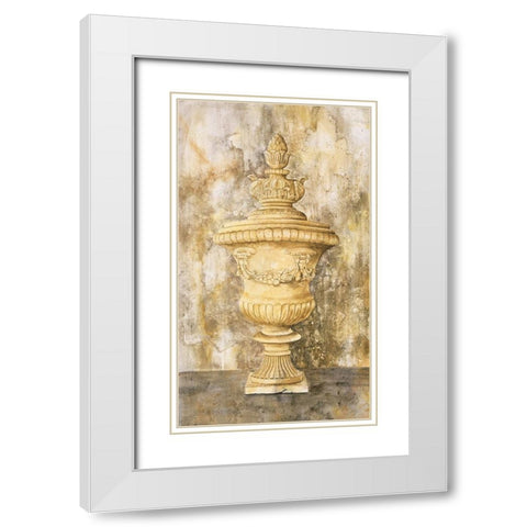 Greek Vase II White Modern Wood Framed Art Print with Double Matting by Unknown