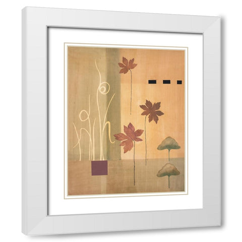 Lead Abstract I White Modern Wood Framed Art Print with Double Matting by Unknown