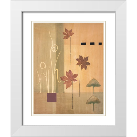 Lead Abstract I White Modern Wood Framed Art Print with Double Matting by Unknown