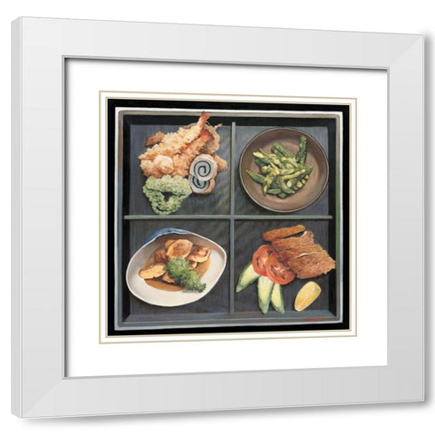 Sushi II White Modern Wood Framed Art Print with Double Matting by Unknown