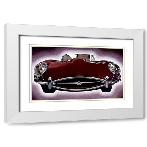 Sports Car I White Modern Wood Framed Art Print with Double Matting by Unknown