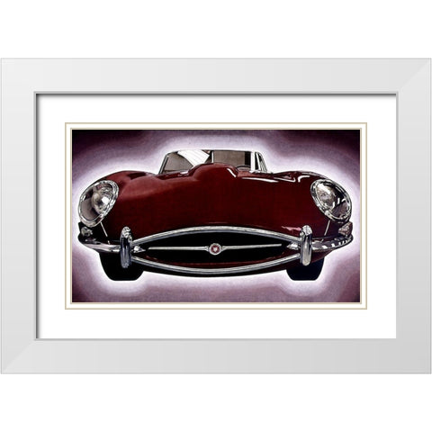 Sports Car I White Modern Wood Framed Art Print with Double Matting by Unknown