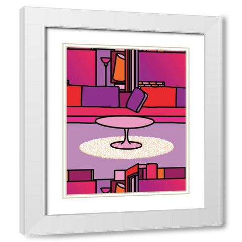 Colorful I White Modern Wood Framed Art Print with Double Matting by Unknown