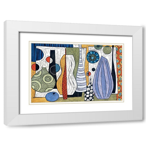 Vase Study I White Modern Wood Framed Art Print with Double Matting by Unknown