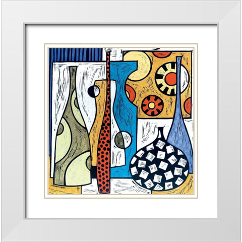 Vase Study III White Modern Wood Framed Art Print with Double Matting by Unknown