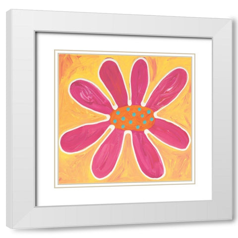Splat White Modern Wood Framed Art Print with Double Matting by Unknown