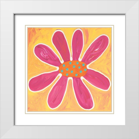 Splat White Modern Wood Framed Art Print with Double Matting by Unknown