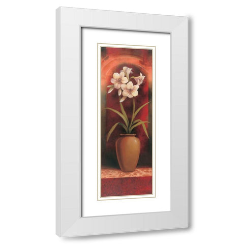 Potted Orchid White White Modern Wood Framed Art Print with Double Matting by Unknown