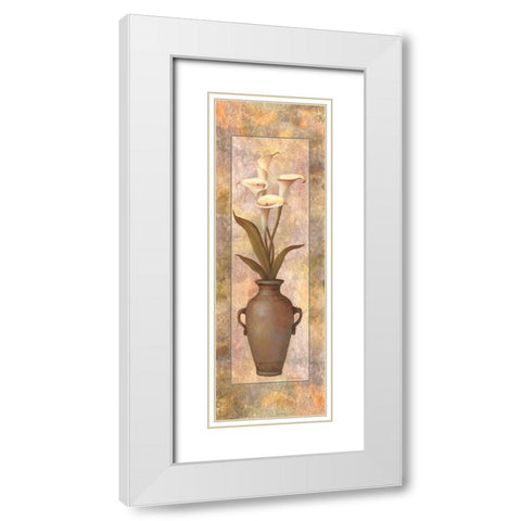 Potted Calla Lily White Modern Wood Framed Art Print with Double Matting by Unknown