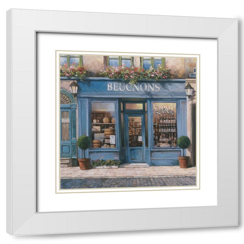 Beugnons Shoppe White Modern Wood Framed Art Print with Double Matting by Unknown