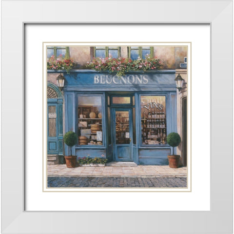 Beugnons Shoppe White Modern Wood Framed Art Print with Double Matting by Unknown
