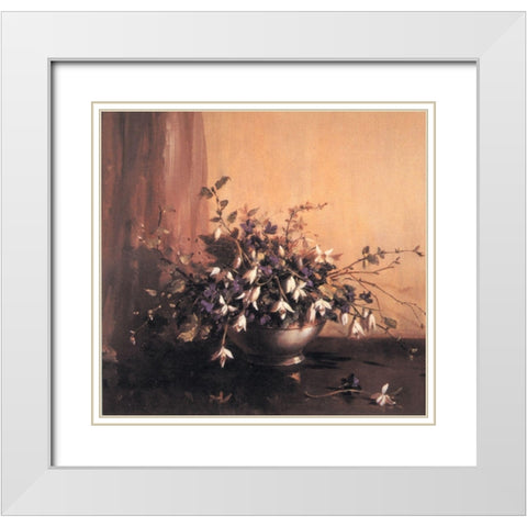 Pewter Bowl White Modern Wood Framed Art Print with Double Matting by Unknown