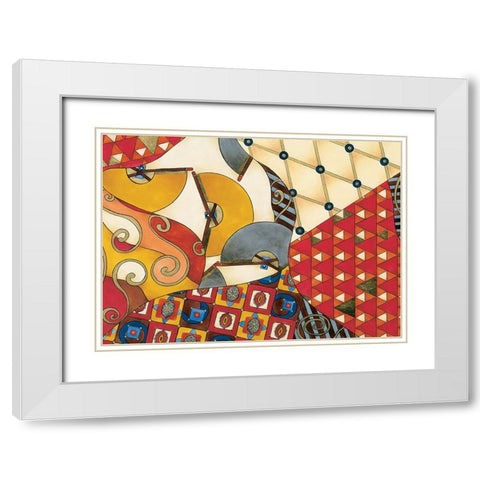 Cordoba Abstract White Modern Wood Framed Art Print with Double Matting by Unknown