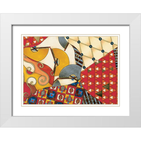 Cordoba Abstract White Modern Wood Framed Art Print with Double Matting by Unknown