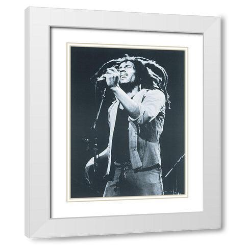 Bob II White Modern Wood Framed Art Print with Double Matting by Unknown