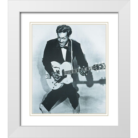 Chuck White Modern Wood Framed Art Print with Double Matting by Unknown