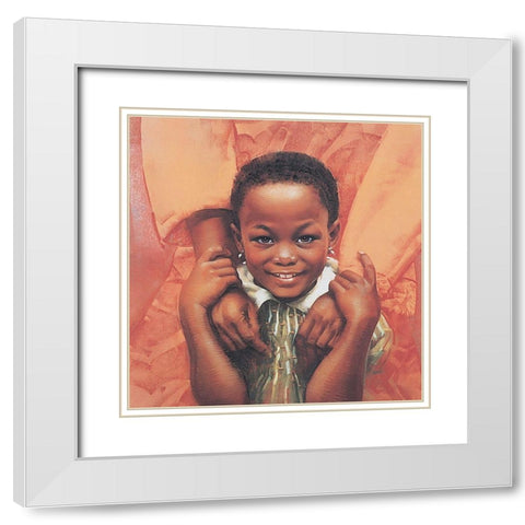 Mamas Hands White Modern Wood Framed Art Print with Double Matting by Unknown