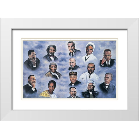 Leaders White Modern Wood Framed Art Print with Double Matting by Unknown