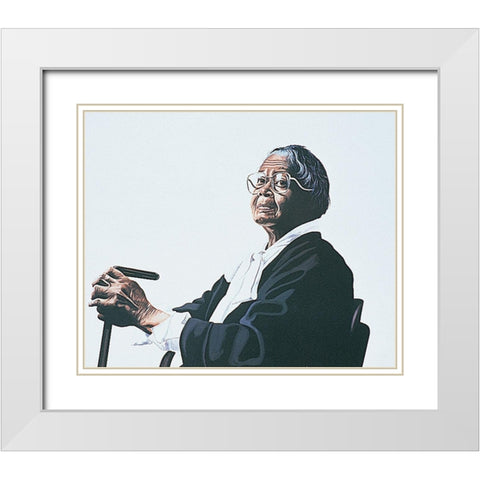 My Cane, My Friend I White Modern Wood Framed Art Print with Double Matting by Unknown