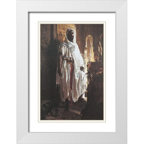 Guardian White Modern Wood Framed Art Print with Double Matting by Unknown