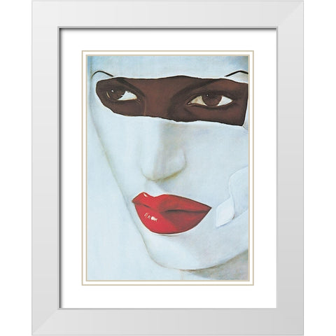 Veiled White Modern Wood Framed Art Print with Double Matting by Unknown