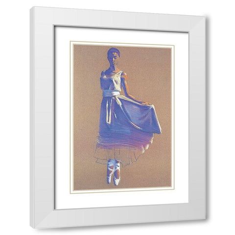 Pirouette White Modern Wood Framed Art Print with Double Matting by Unknown