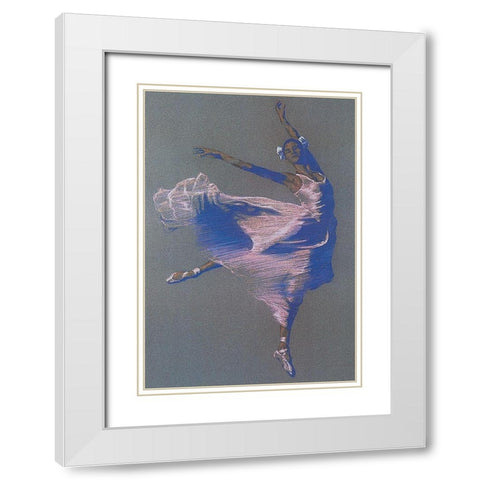 Jump White Modern Wood Framed Art Print with Double Matting by Unknown