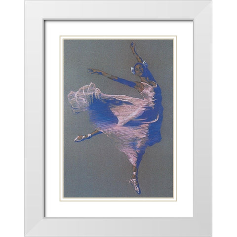 Jump White Modern Wood Framed Art Print with Double Matting by Unknown