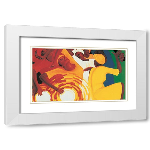 Play and Dance White Modern Wood Framed Art Print with Double Matting by Unknown
