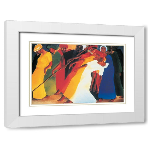 Struttin White Modern Wood Framed Art Print with Double Matting by Unknown