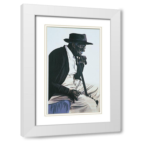 My Cane, My Friend I White Modern Wood Framed Art Print with Double Matting by Unknown