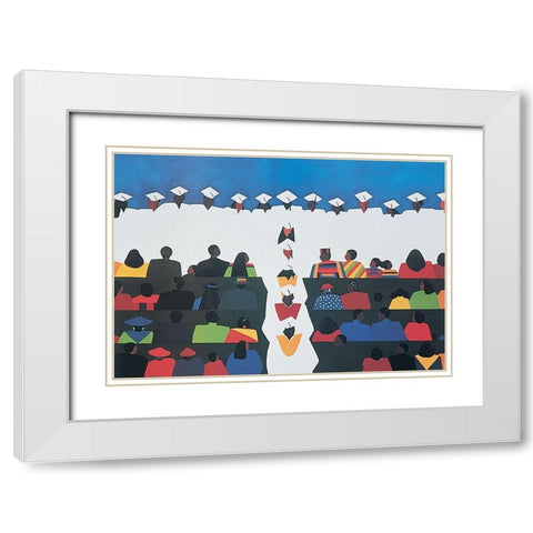 Graduation White Modern Wood Framed Art Print with Double Matting by Unknown