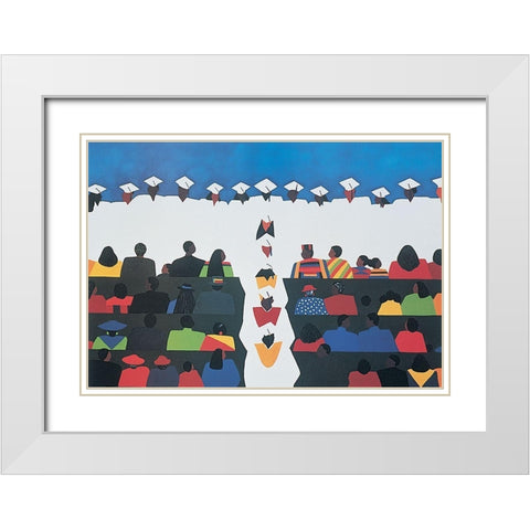 Graduation White Modern Wood Framed Art Print with Double Matting by Unknown