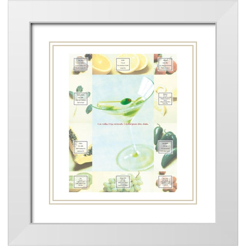 Vodka Martini White Modern Wood Framed Art Print with Double Matting by Frontline