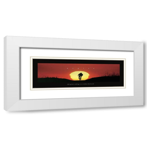 Aspire - Sun White Modern Wood Framed Art Print with Double Matting by Frontline