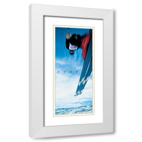 Ski - Soar White Modern Wood Framed Art Print with Double Matting by Unknown