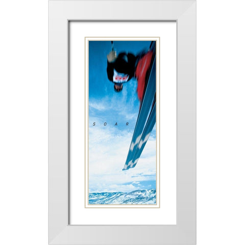 Ski - Soar White Modern Wood Framed Art Print with Double Matting by Unknown