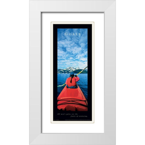 Goals Kayak White Modern Wood Framed Art Print with Double Matting by Unknown